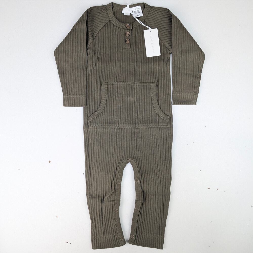 Jamie Kay 2T Florian One Piece Ribbed Jumpsuit - Forest